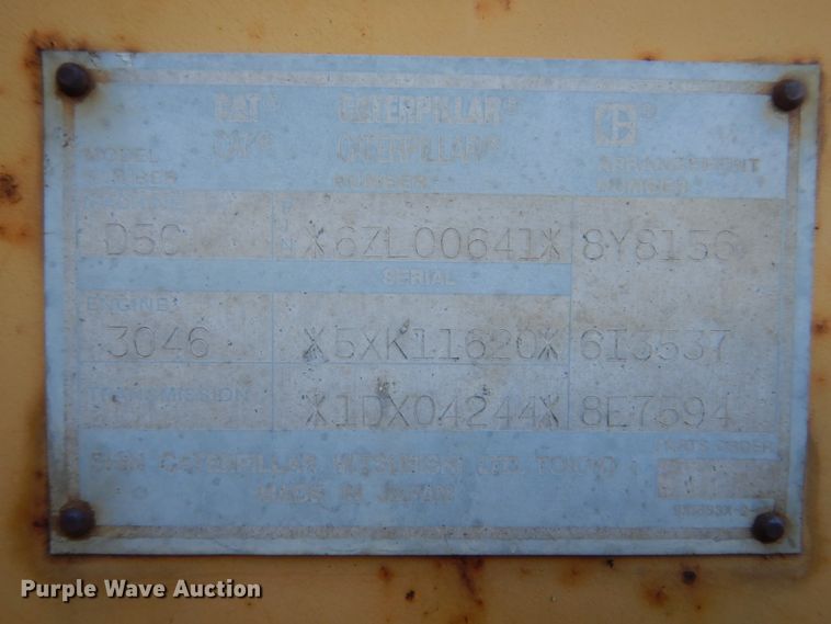 image for item GA9020 1997 Caterpillar D5C LGP  dozer