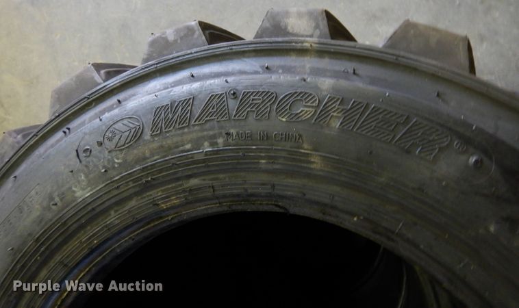 image for item GH9848 (4) Marcher 12-16.5 skid steer tires