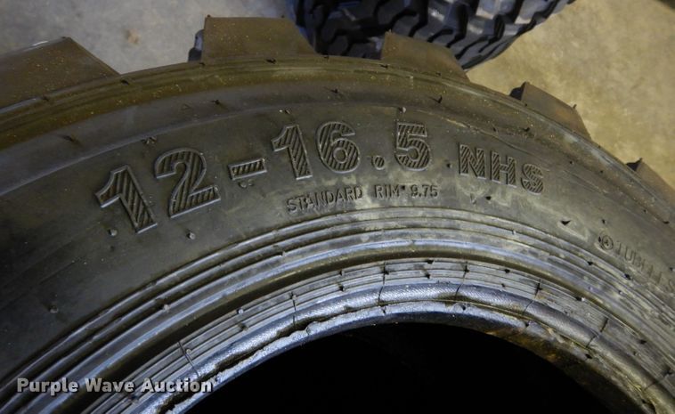 image for item GH9848 (4) Marcher 12-16.5 skid steer tires