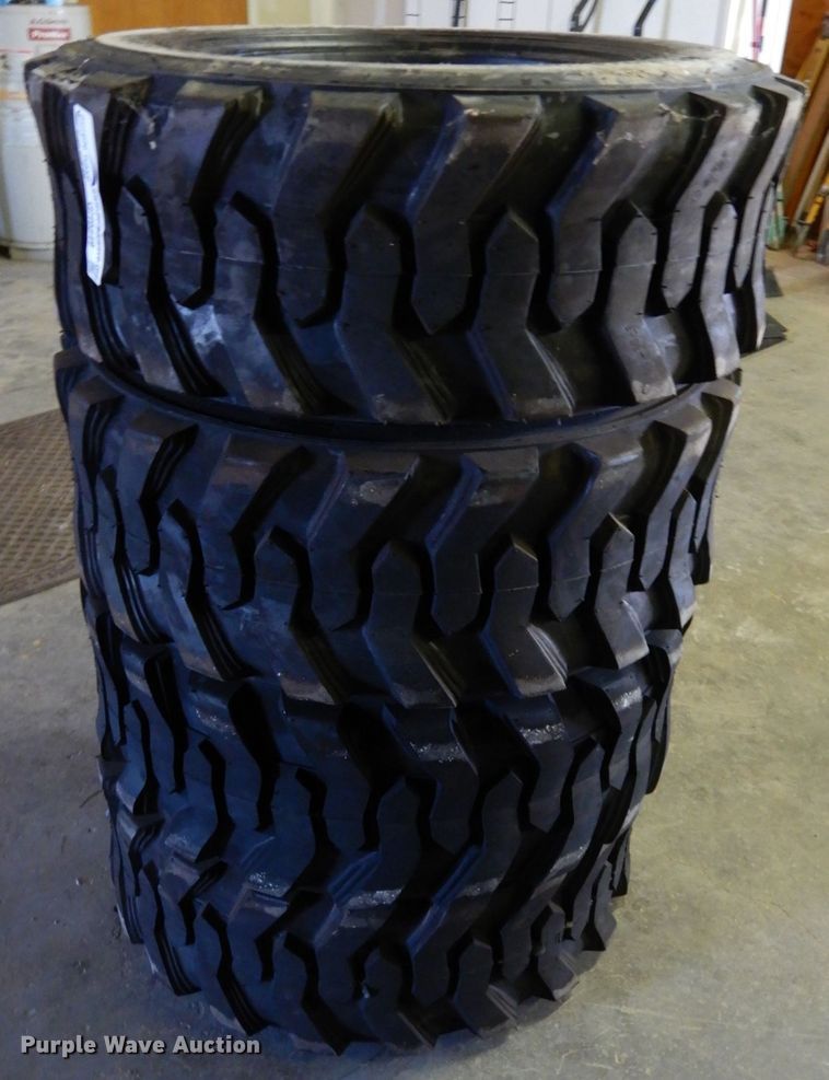 image for item GH9849 (4) Marcher 12-16.5 skid steer tires