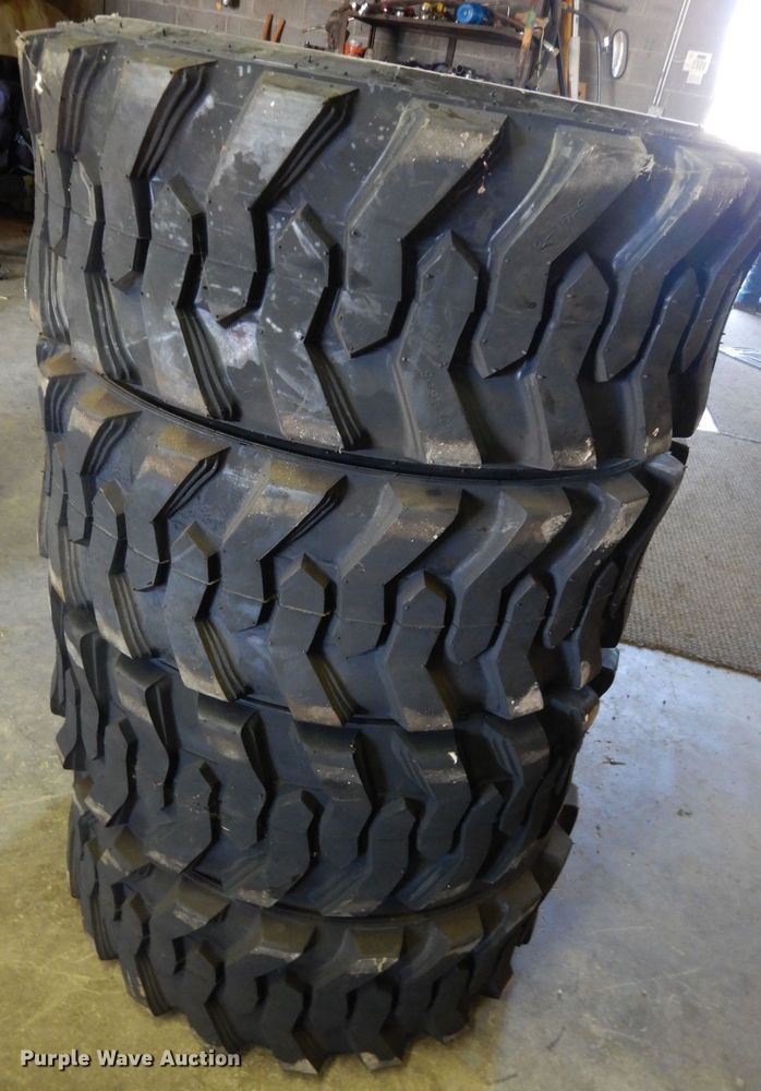 image for item GH9849 (4) Marcher 12-16.5 skid steer tires