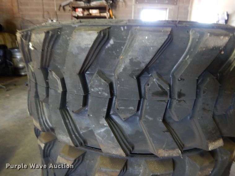 image for item GH9849 (4) Marcher 12-16.5 skid steer tires
