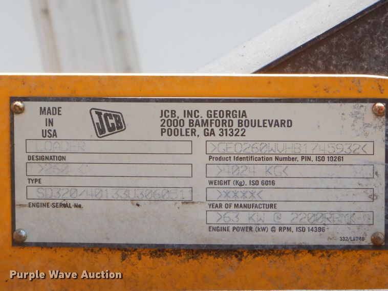 image for item GN9401 JCB 260  skid steer loader