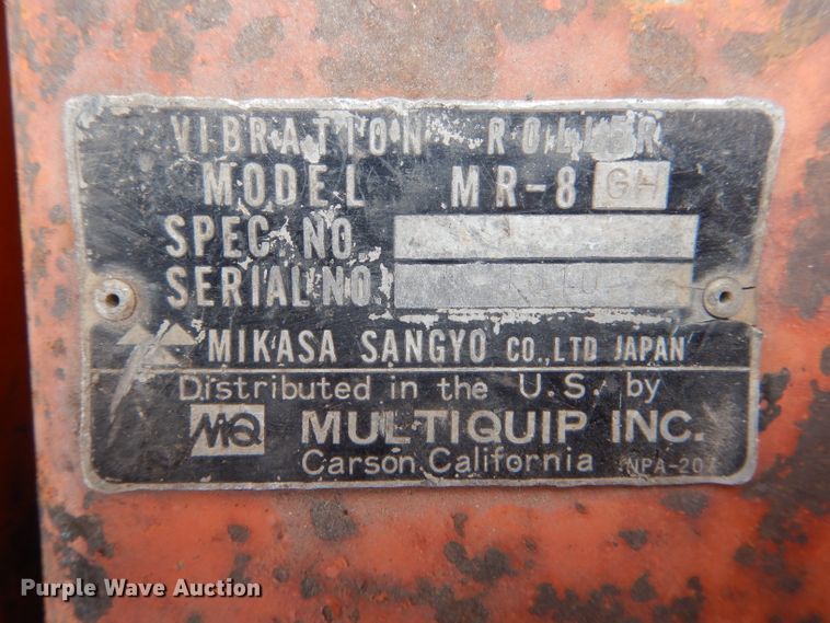 image for item GO9675 Multi Quip MR-8  double drum vibratory roller