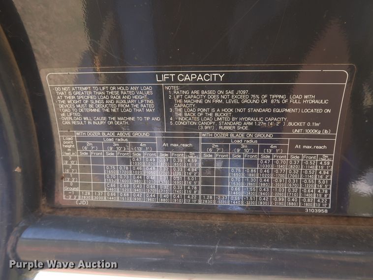 image for item GS9924 2012 John Deere 35D  mini excavator
