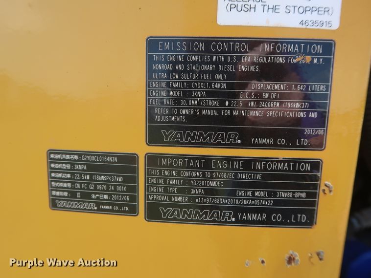 image for item GS9924 2012 John Deere 35D  mini excavator