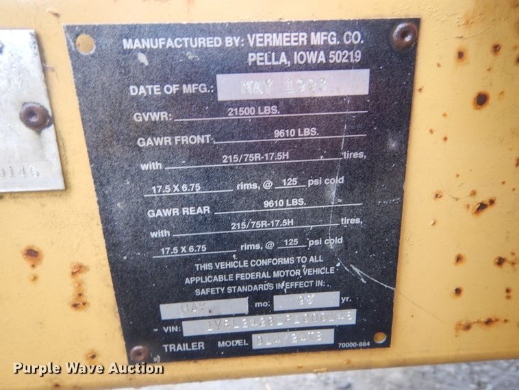 image for item GW9917 1993 Vermeer D14/24R  directional boring unit