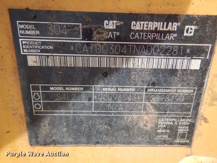 image for item GW9932 2005 Caterpillar 304 CR  mini excavator