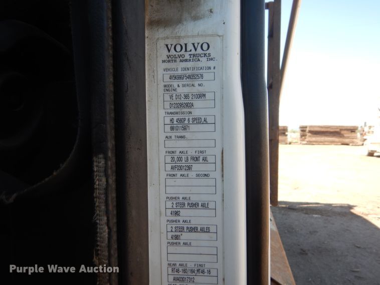 image for item GW9934 2004 Volvo VHD  dump truck