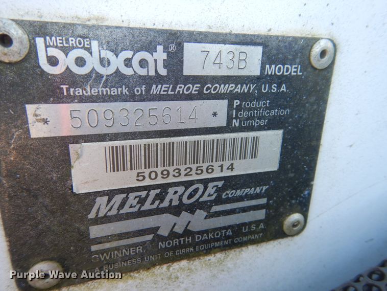 image for item GW9938 1994 Bobcat 743B  skid steer loader
