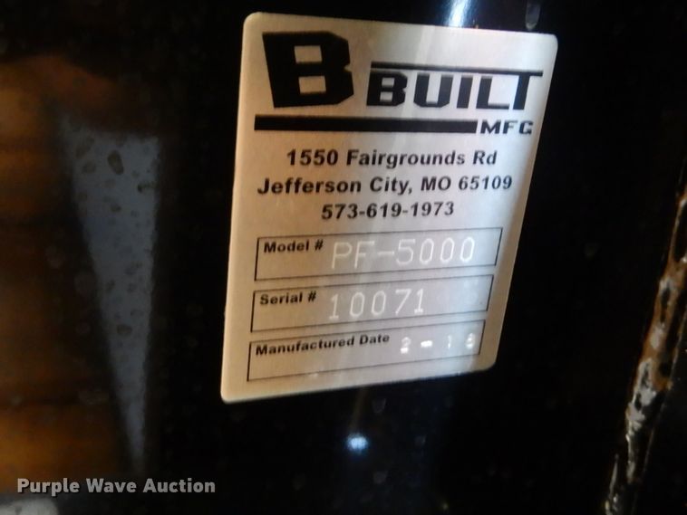 image for item HM9510 2018 B Built PF-5000 skid steer pallet forks