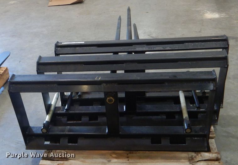 image for item HM9511 (3) B Built skid steer bale spears