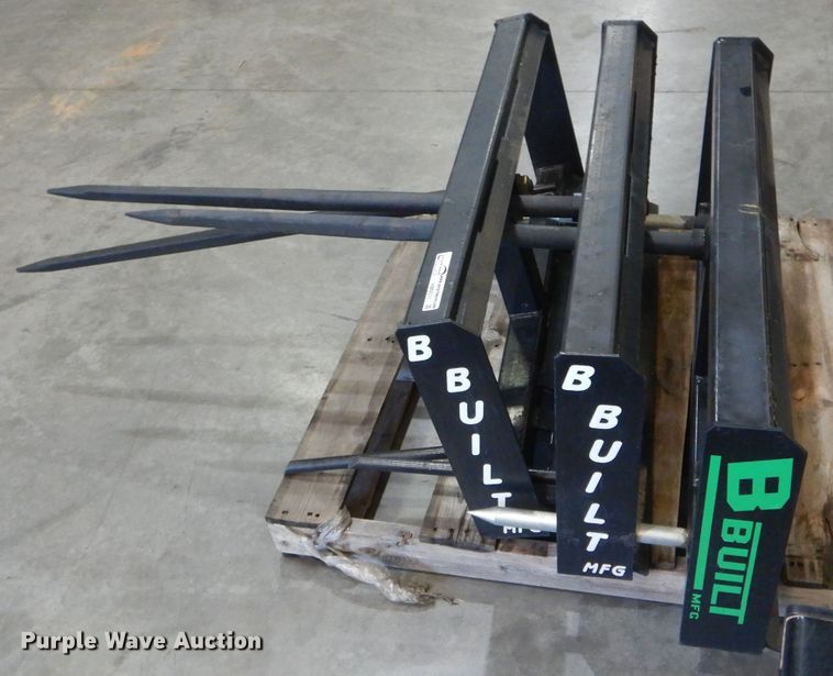 image for item HM9511 (3) B Built skid steer bale spears
