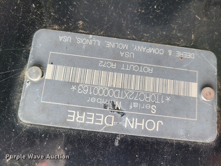 image for item K5872 John Deere RC72 skid steer mower