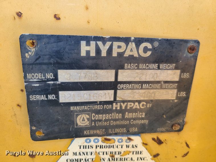 image for item K5917 Hypac C778B  double drum roller compactor