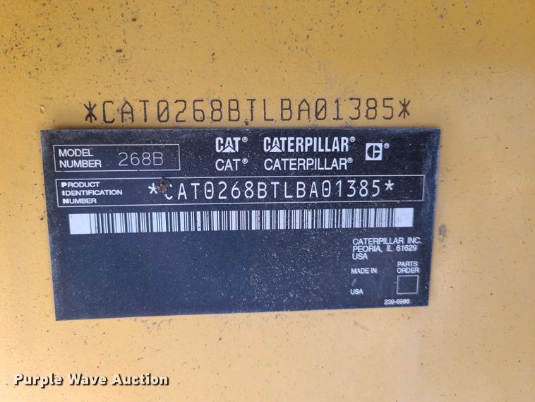 image for item K5952 2006 Caterpillar 268B  skid steer loader