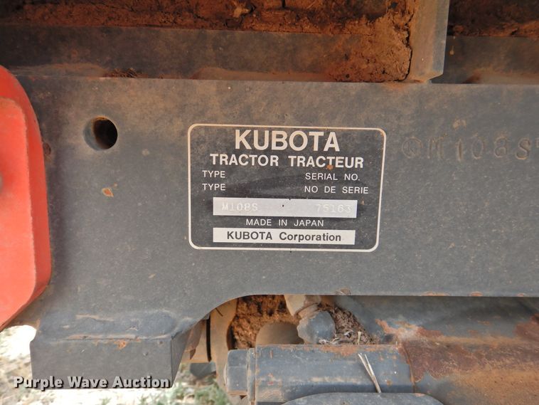 image for item DI0151 2013 Kubota M108S  MFWD tractor