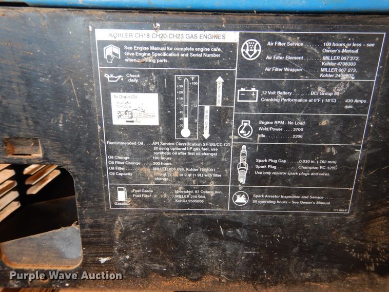 image for item GN9904 Miller Bobcat 225NT welder/generator