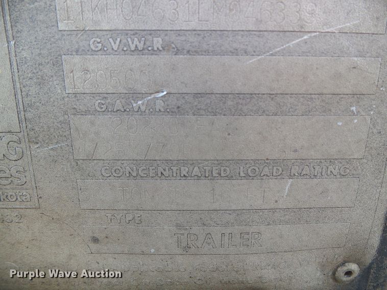 image for item DH4946 1990 Trail King TK100-DGP488 lowboy equipment trailer