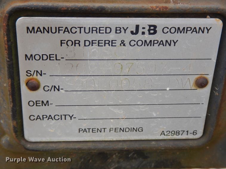 image for item DE5772 2005 John Deere 410G  backhoe