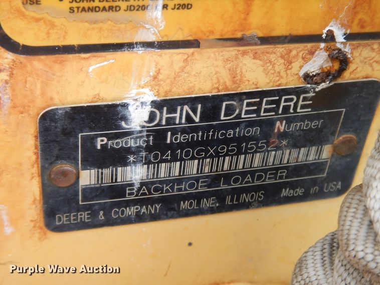 image for item DE5772 2005 John Deere 410G  backhoe
