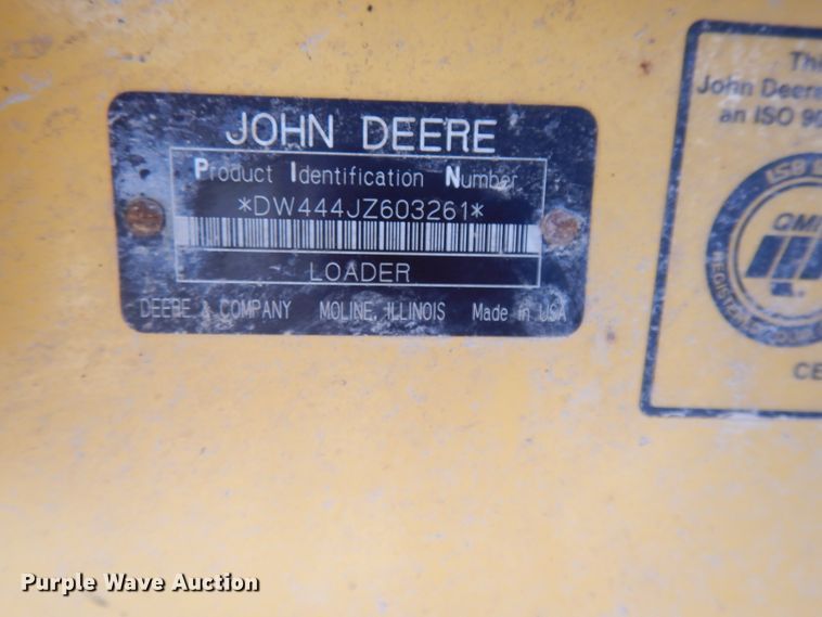 image for item DE5774 2006 John Deere 444J  wheel loader