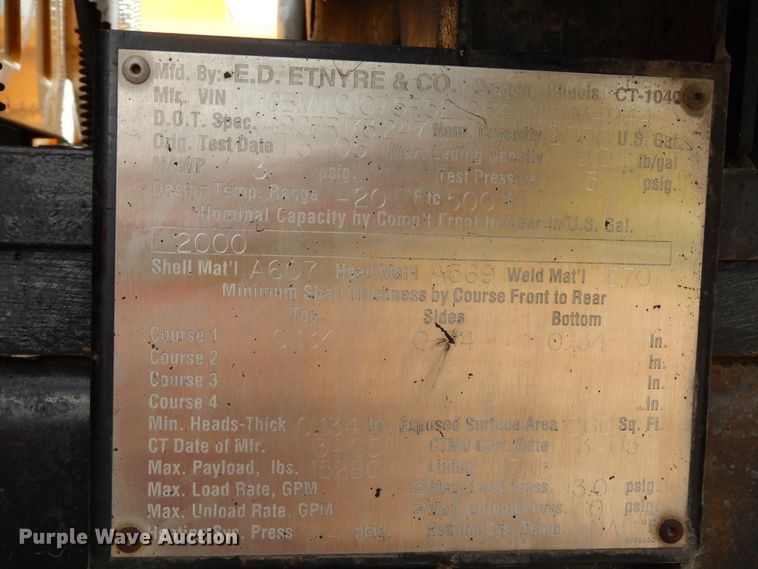 image for item DE5776 2005 Chevrolet C7500  oil distributor truck