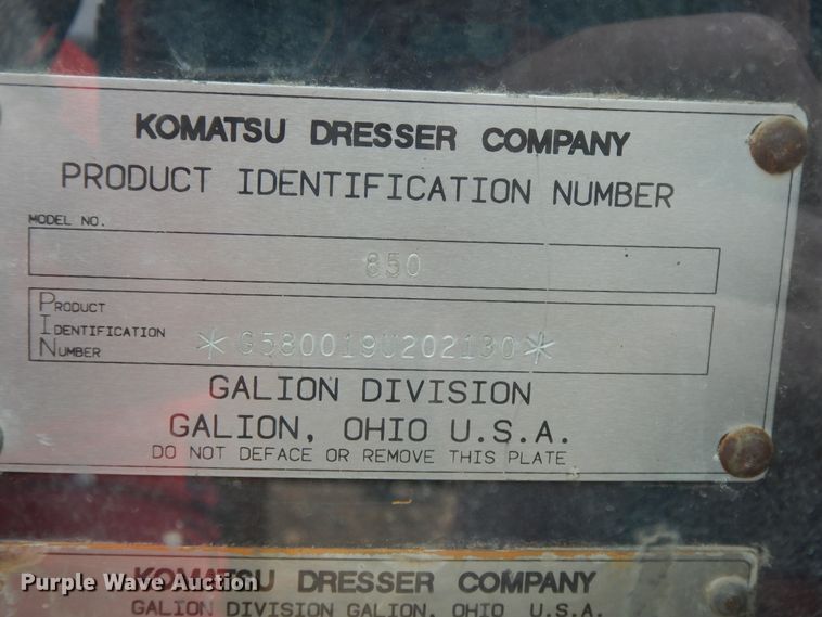 image for item DE5782 1995 Galion Dresser 850  motor grader