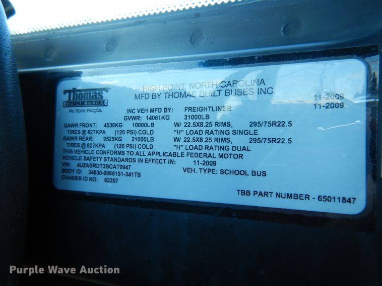 image for item DE5809 2011 Thomas  school bus