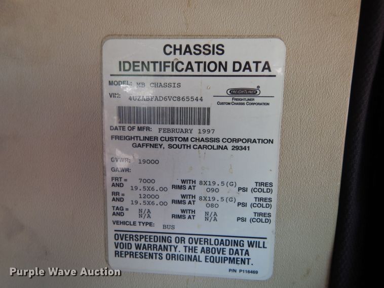 image for item DF4038 1997 Freightliner  RV