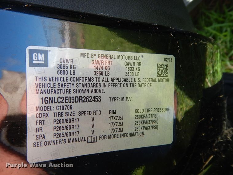 image for item DG6765 2013 Chevrolet Tahoe Police  SUV