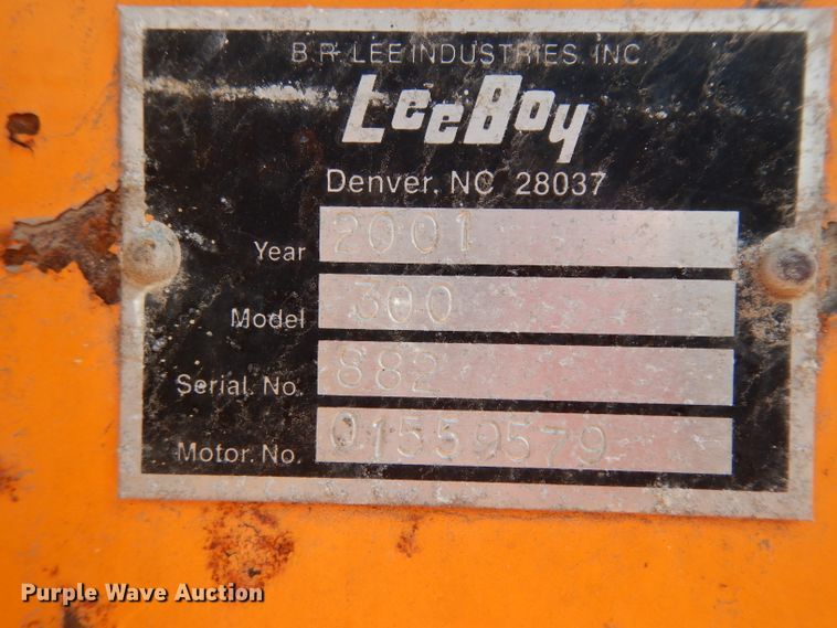 image for item DG6770 2001 LeeBoy 300  double drum vibratory roller