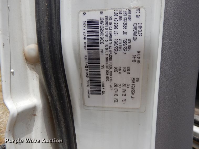 image for item DG7765 1999 Dodge Caravan  van