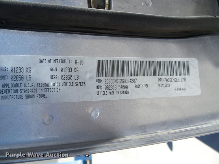 image for item DH4952 2016 Dodge Charger Police