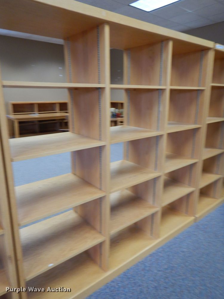 2) wood shelving units in Tonganoxie, KS | Item GH9987 sold | Purple Wave