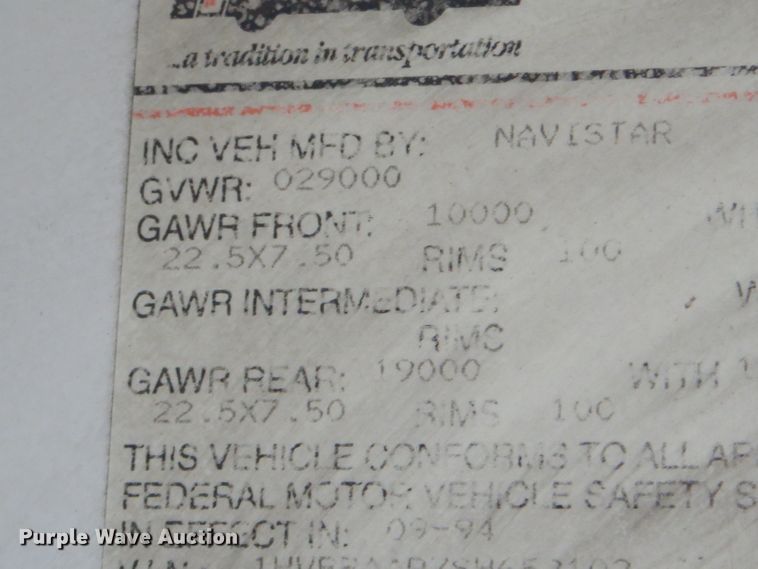 image for item GN9395 1995 International 3800  school bus