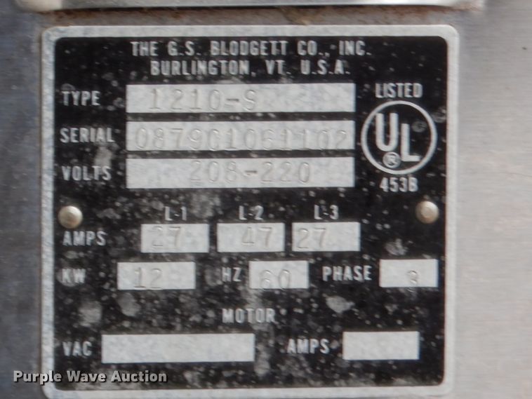 image for item GN9443 Blodgett 1210-S convection oven