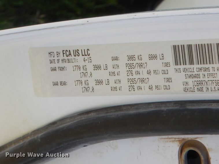 image for item GN9462 2015 Dodge Ram 1500  Crew Cab pickup truck