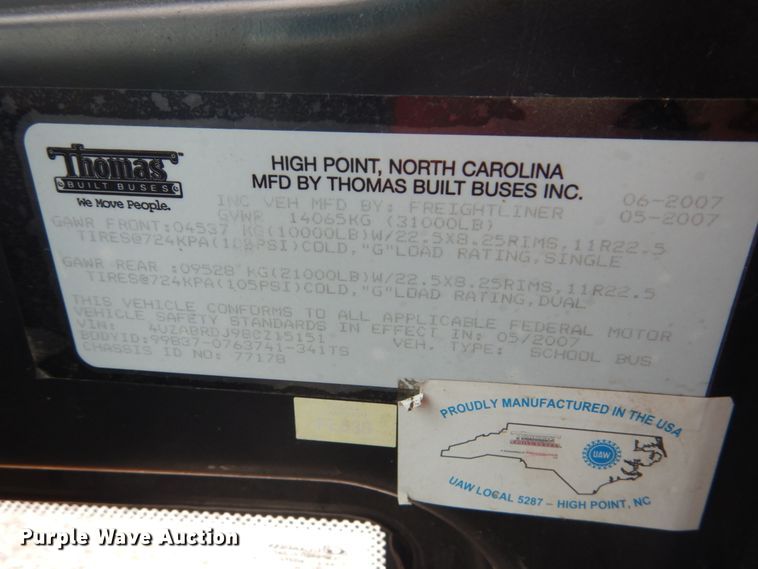 image for item GO9201 2008 Freightliner Saf-T-Liner C2  Thomas school bus