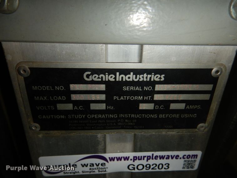 image for item GO9203 Genie PLC30DC  vertical lift