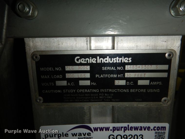 image for item GO9203 Genie PLC30DC  vertical lift