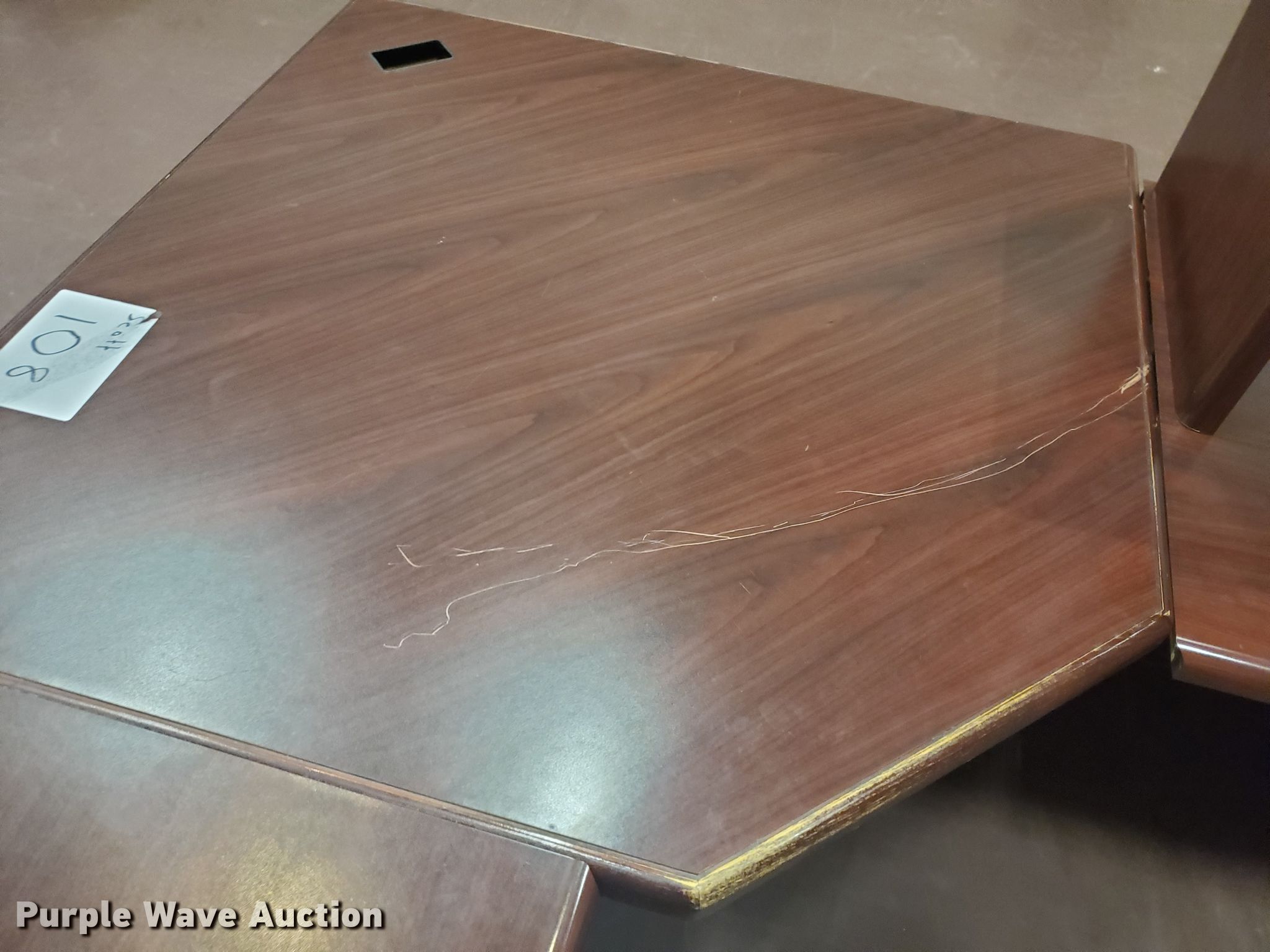 Lshaped office desk in Dodge City, KS Item HK9022 sold Purple Wave