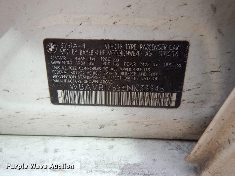 image for item DF4124 2006 BMW 325i