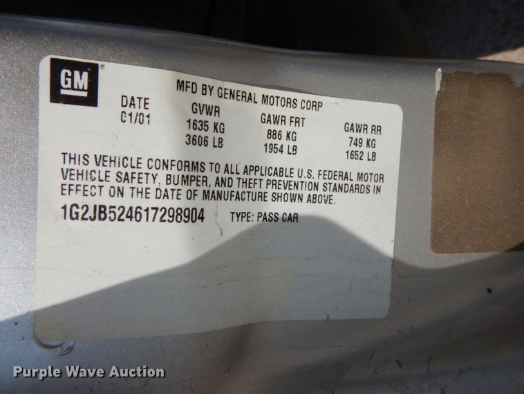 image for item DF4126 2001 Pontiac Sunfire