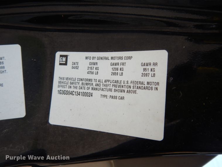 image for item DJ4249 2003 Oldsmobile Aurora