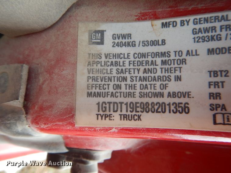 image for item DF3016 2008 GMC Canyon SL Ext. Cab pickup truck