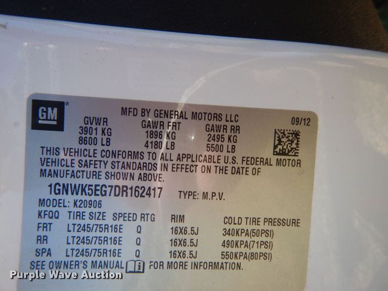 image for item DG5985 2013 Chevrolet Suburban K2500  SUV