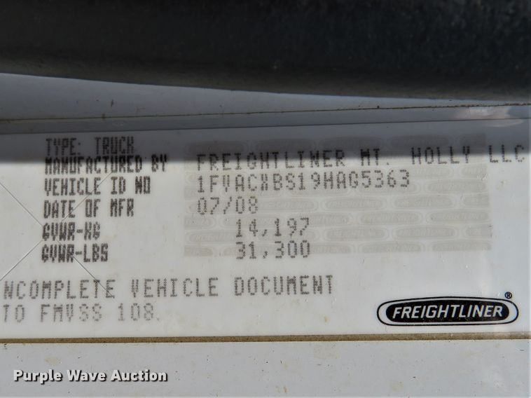 image for item DH1020 2009 Freightliner Business Class M2  service truck