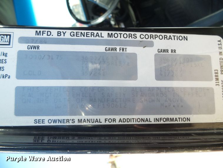 image for item DH4954 1984 Chevrolet K10 Suburban  SUV