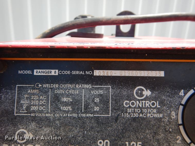 image for item GO9193 Lincoln Ranger 8 arc welder